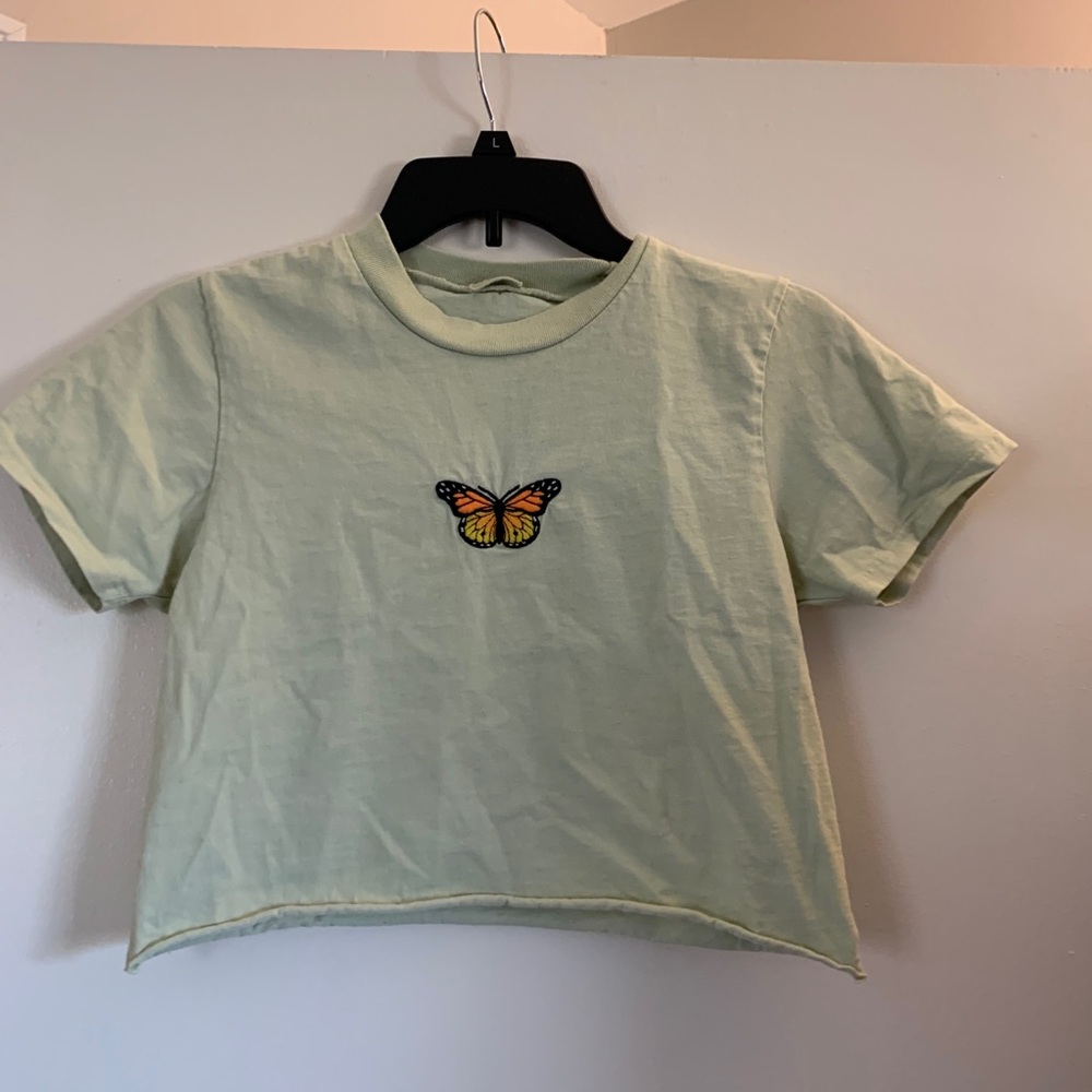 Brandy Melville - Green With Butterfly-size small